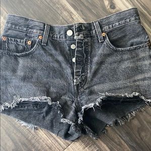 Levi’s 501 button fly high rise shorts